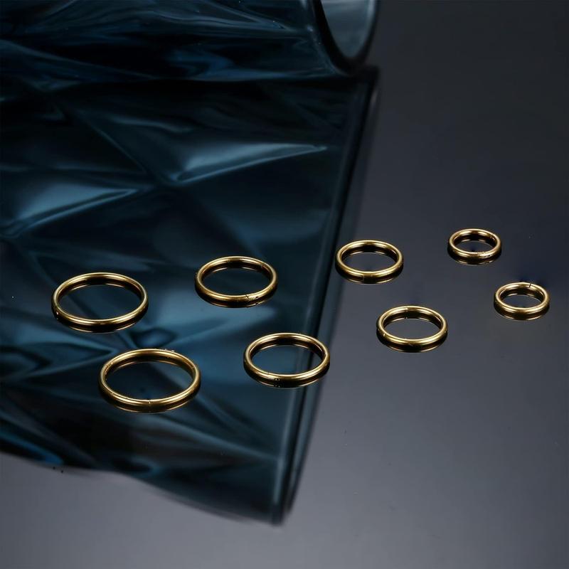 LOYALLOOK 8counts G23 Titanium Hinged Clicker Segment Nose Rings Hoop Septum Nose Lip Ring Hoop for Women Men Helix Cartilage Daith Tragus Sleeper Earrings Body Piercing Improved 16G Jewelry LOYALLOOK 8counts G23 Titanium Hinged Clicker Segment Nose Rings Hoop Septum Nose Lip Ring Hoop for Women Men Helix Cartilage Daith Tragus Sleeper Earrings Body Piercing Improved 16G Jewelry
