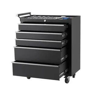 Rolling Tool Chest, 5 Drawers Tool Storage Cabinet with Wheels, with Locking System & Drawer Liners,Universal Lockable Wheels,for Garage, Workshop