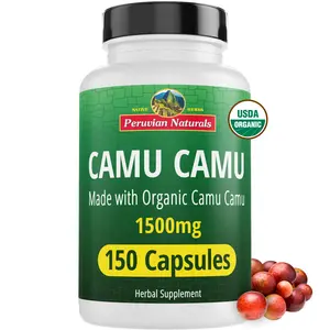 Organic Vitamin C from Camu Camu Fruit 1,500mg Capsules - 150 Vegan Pills, Natural Whole Food, Vegan Dietary Supplement Edible Healthcare Fitness
