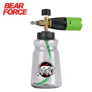 BEAR FORCE Innovative Pressure Washer Foam Cannon Pro+ (Thicker Foam, 3 Times of Life), 2026 Car Wash Snow Foam Blaster with One-Click Disassembly Technology + 1/4" Quick Plug, 34oz Bottle