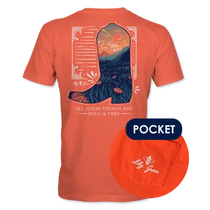 Boot Scene- Cowboy Boot Sunset T-Shirt