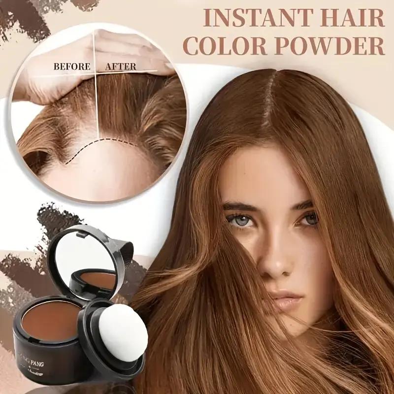 【Buy 1 Get 1】Hairline Powder, Root Touch Up Hair Shadow Powder for Thinning Hair & Receding Hairline, Bald Spot Concealer with Sponge Applicator & Mirror, Long Lasting Hairline Filler for Men Women