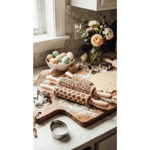 Spring Heirloom Embossed Rolling Pin Gift Set