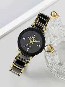 1-piece simple ladies' watch with engraved scale, stylish and trendy, elegant business English style, steel band quartz watch for women, Casual Trendy Wristwatch