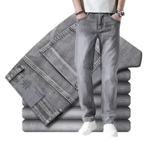 Men's Cotton Stretch Jeans - Business Casual Lightweight Denim 2024