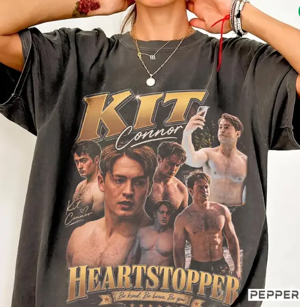Retro Kit Connor Shirt Heartstopper Tee, Vintage 90s Bootleg Merch ,Queer Romance Fan Gift
