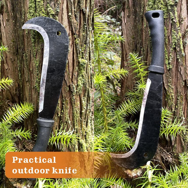 Weeding Sickle Machete Knife Brush ClearingHand Sickle Garden Tool with Carbon Steel ThickBlade Gardening Machete for Yard Work