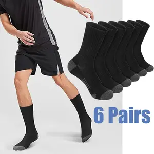 6Pairs Athletic Crew Socks Breathable Running Socks Performance Outdoor Sports Socks for Men Women compression non-slip ankle bombas Cushioned