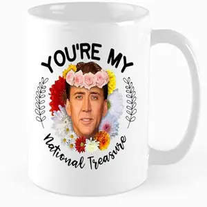 Funny Coffee Mug , You're My National Treasure Funny Coffee Cup , Attractive Lovely Gift For Best Friend Buddy Closed Friend On Birthday Love Holiday , Christmas, Valentine's Day Gifts ,11 oz Mugs ceramic mug