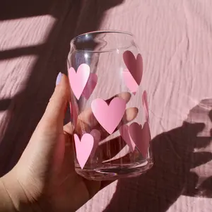 Metaphysical Marvels "I Am Loved" Wraparound Healing Affirmation Beer Can Glass