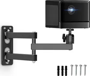 Projector Wall Mount, 360 Rotation Adjustable Projector Webcams Stand with 1/4" Ball , Devices Bracket Holder for  Theaters, Office