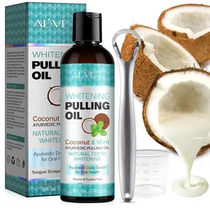 ALIVER Coconut Oil Mint Mouthwash 237ML, Refreshing Oral Care with Natural Ingredients, Promote Fresh Breath & Oral Hygiene