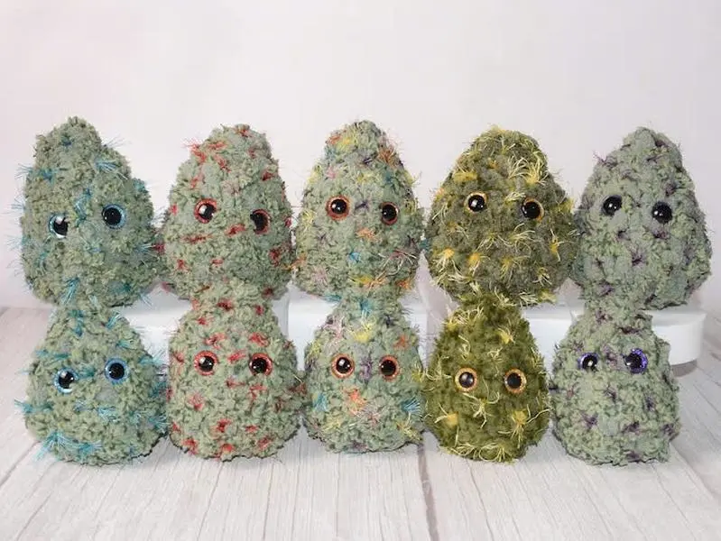 Mini Nouglas Crochet Plushie ( Random mixed wool)