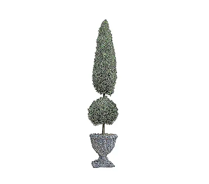 Design Toscano Garden Double Topiary Faux Tree- Small