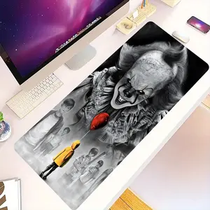 Pennywise Inspiration, Mouse Pad, Mouse Pad - Non-Slip Rubber Base, Stitched Edge, Perfect for Office and Home Use, Desktop Mouse Pad, Home Office Accessories, Fun Design, Holiday Gifts, Desktop Accessory