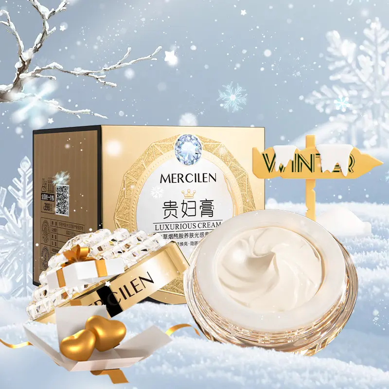 Dream Blue Cordyceps Niacinamide Skincare Cream 50g/50g*2, Deep Moisturizing Brightening Firming Hydrating Face Cream, Daily Care Skin Care, Daily Radiant Skin, Deeply Moisturizing, Daily Moisturizer