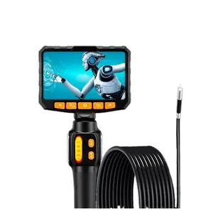 5-Inch Large HD Screen Industrial Waterproof Borescope - 360° Steering Automotive Car Repair Tool for Engine Carbon Deposit, Pipeline Inspection