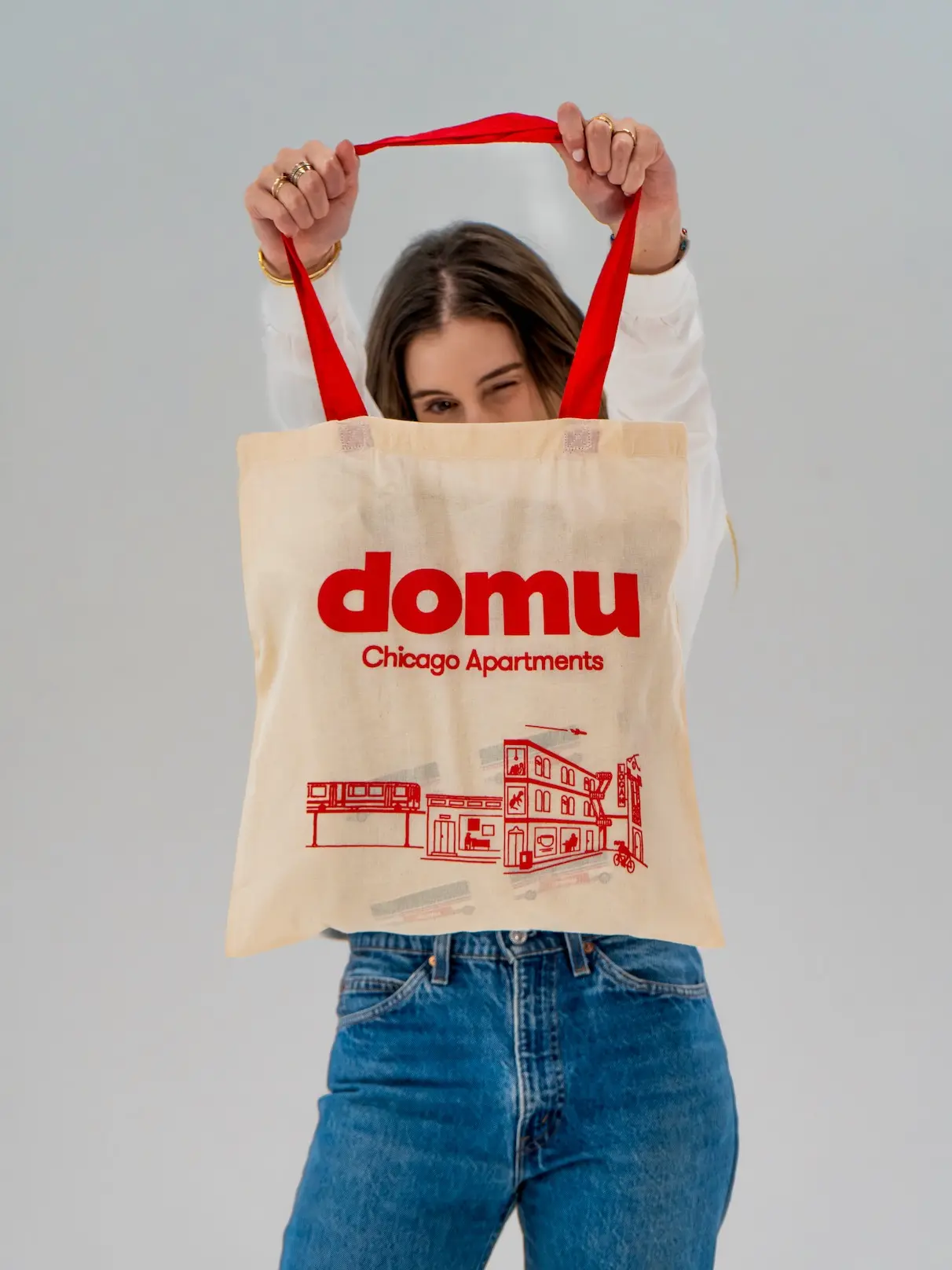 Logan Square Cotton-Canvas Tote Bag (16.2" H x 15")