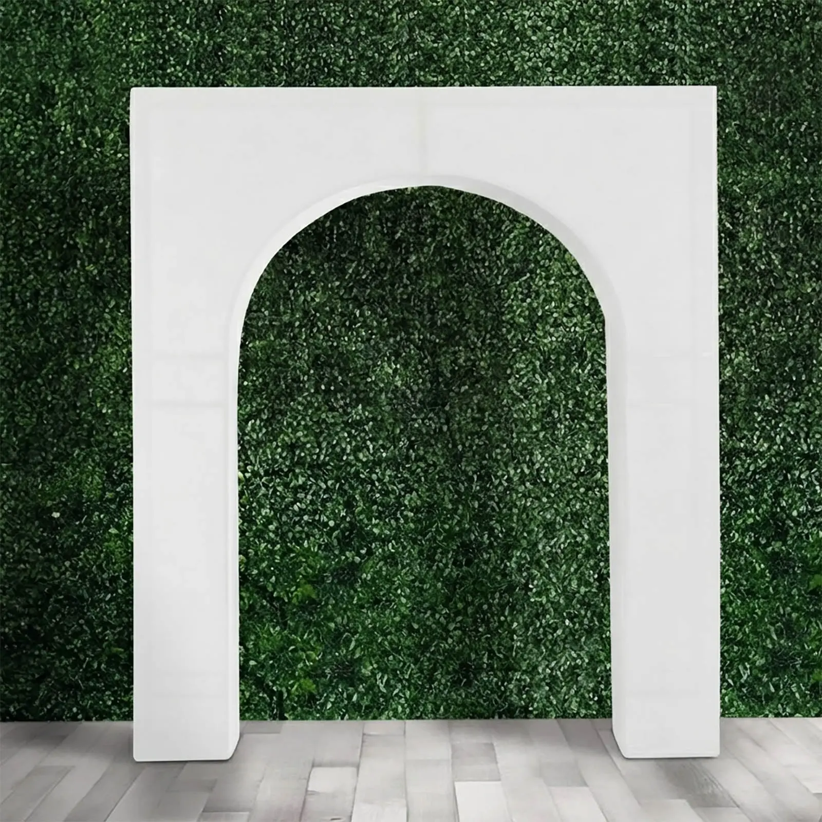 7ft White Spandex Backdrop Stand Cover for Arc de Triomphe Stand, Stretch Fitted Floral Balloon Frame Wedding Arch Cover