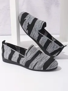 New Flyknit Flat Shoes, Soft Sole Slip-On Design, Breathable Textile Upper, Casual All-Season Dress Shoes, Comfortable and Lightweight, Casual Flat Footwear, Shoes Flats