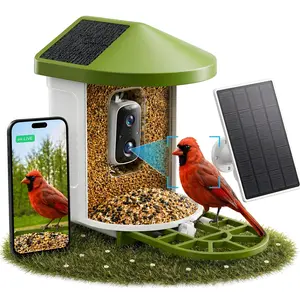 Birvio™ Smart Bird Feeder with Camera, Solar Powered, 1080P HD WiFi Live Stream, AI Bird Identification, Instant Motion Alerts