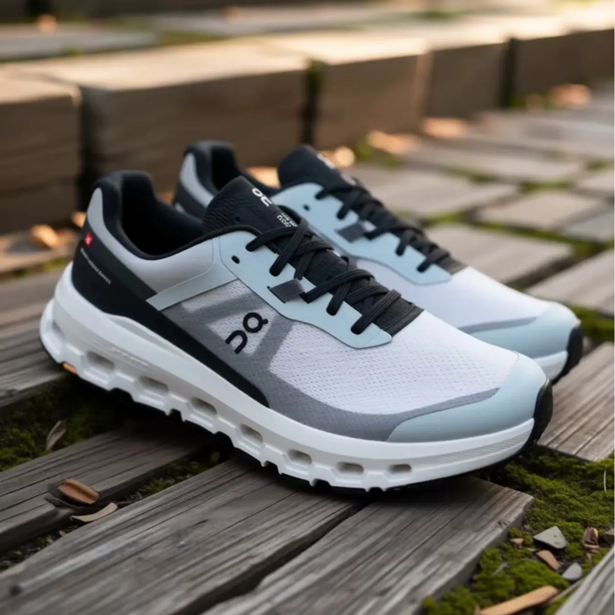 Light‑Gray Black Mesh Thick‑Sole Trail Running Shoes Breathable Knit Upper Cushioned Non‑Slip Unisex Outdoor Hiking Jogging Sneakers