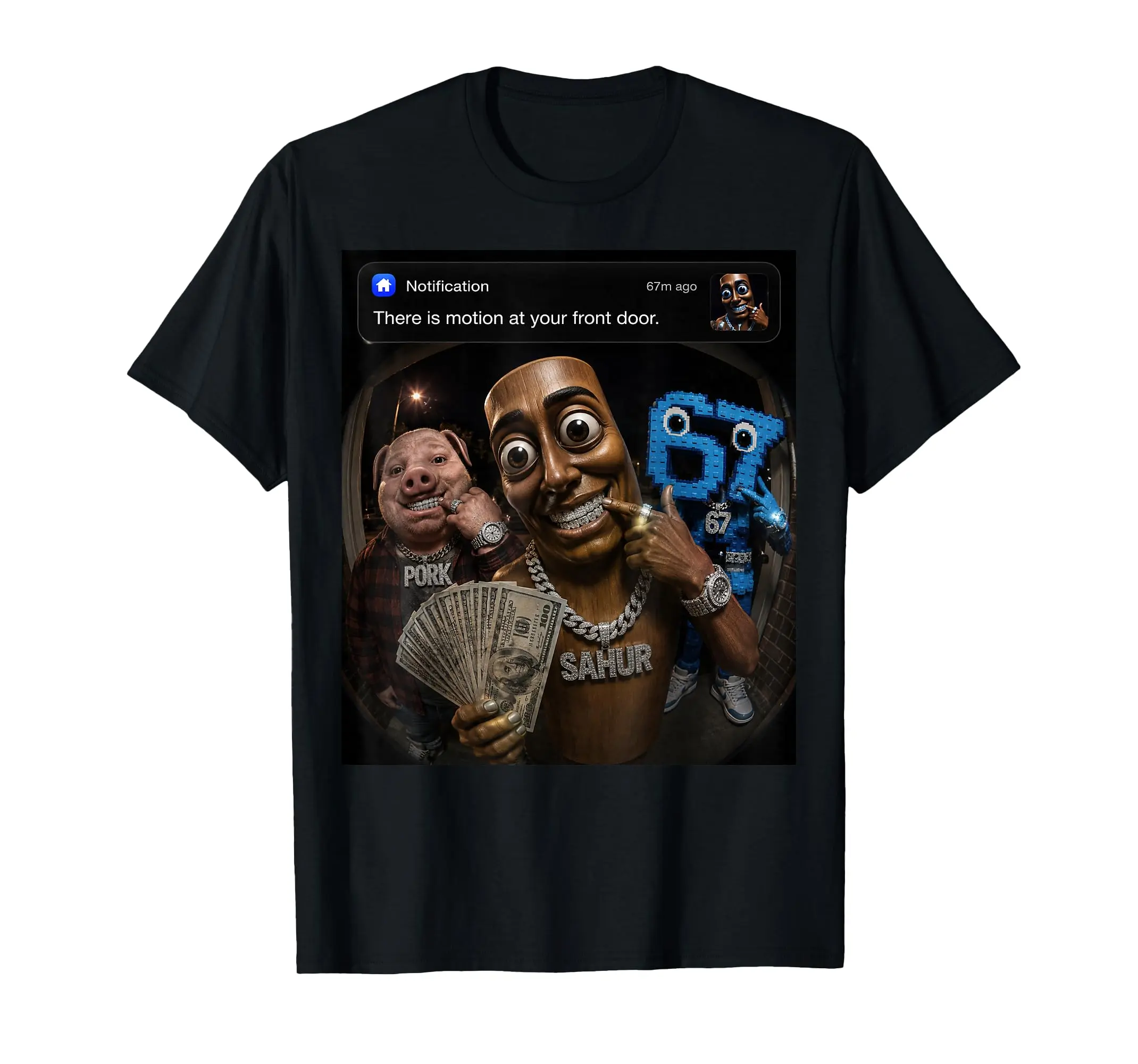 John Pork Tung Tung Tung Sahur 67 Meme Funny Brainrot T-Shirt John Pork Tung Tung Tung Sahur 67 Meme Funny Brainrot T-Shirt
