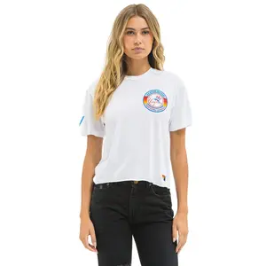 NY YANKEES AVIATOR NATION BOYFRIEND TEE - WHITE