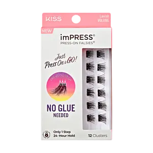 Impress Falsies Self Adhesive Eyelashes, 12 Lash Clusters - Lavish