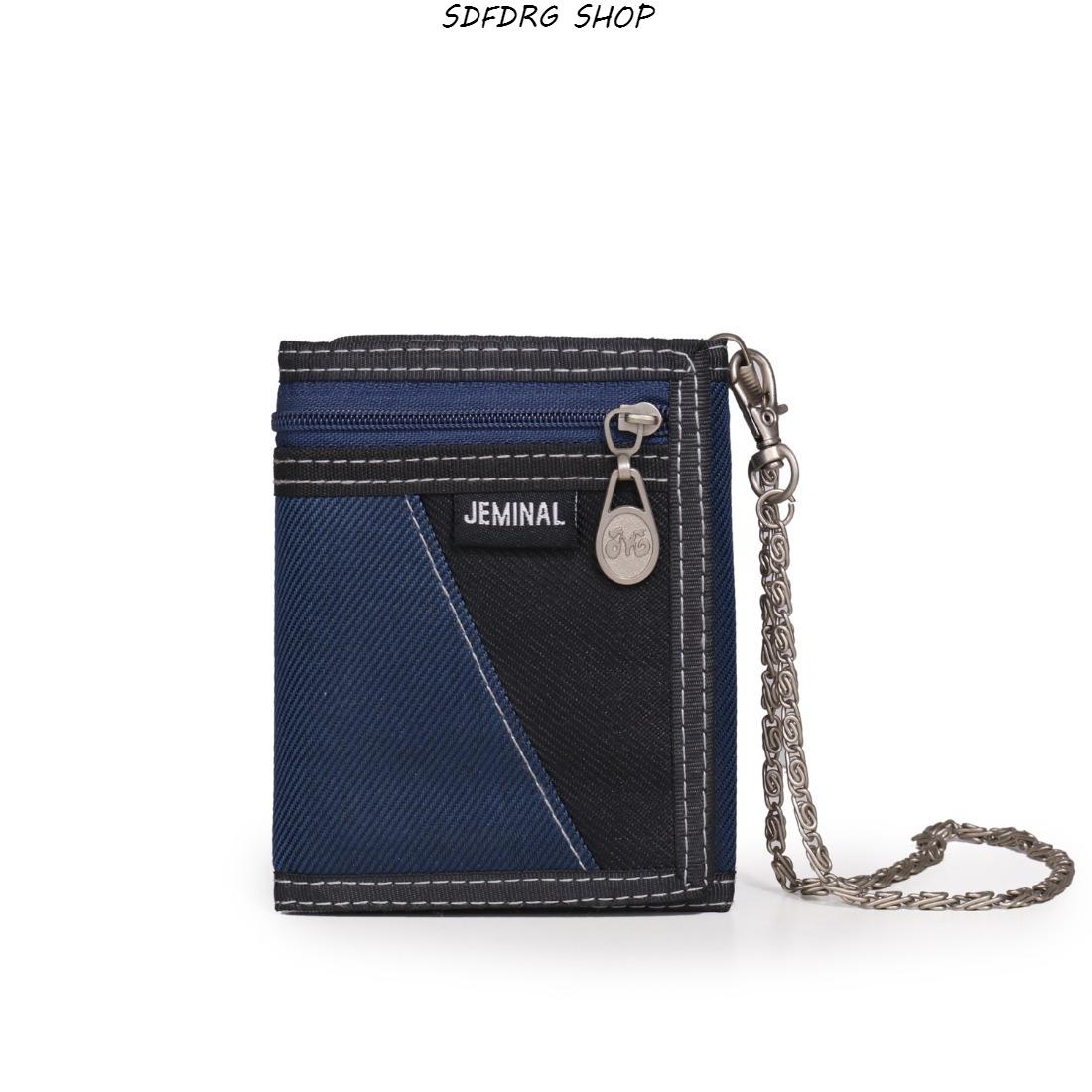 Men's Compact Canvas Short Wallet - Father’s Day Gift, Casual Zipper Wallet with Multi-Card Slots, Lightweight Durable Organizer for Daily Use & Travel