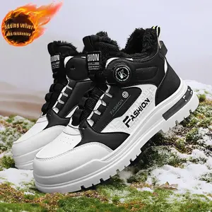 LISM Men'S Thermal Insulated Winter Work Boots - Heavy-Duty Cold Weather Shoes with Thick Lining, Slip-Resistant PVC Sole - for Construction, Outdoor, Everyday - / colorway - Easy-Clean Synthetic Upper, Winter Boots for Men, Snow Shoes