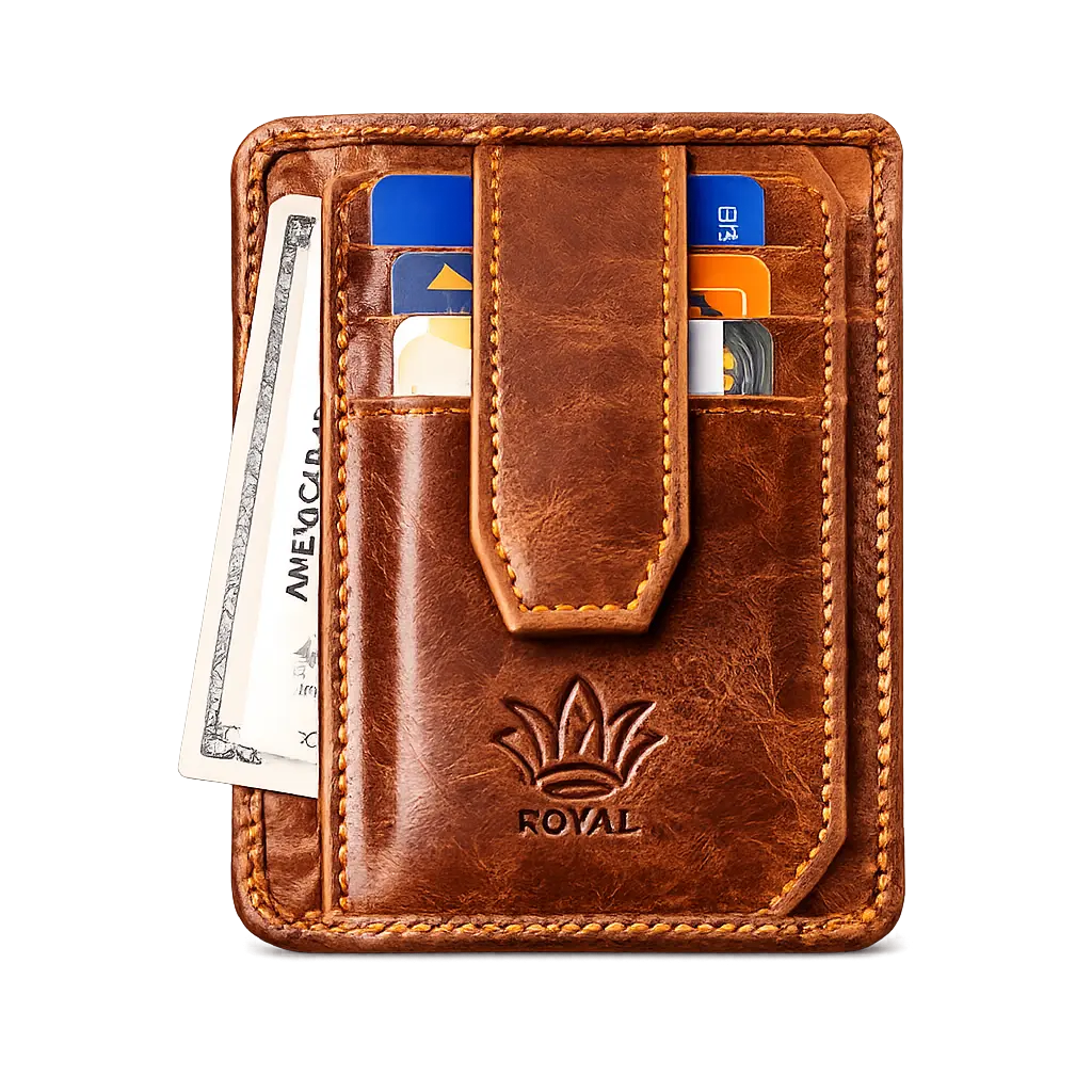 ROYAL Genuine Leather Bifold Wallet for Men | Slim Card Holder with Cash Compartments | Handmade Leather Wallet.