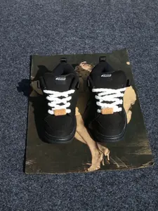 Stylish New Thick Tongue Bread Athletic Shoes for Men, Large Size Casual Outdoor Sports Shoes, Wear-Resistant Non-Slip Canvas Shoes