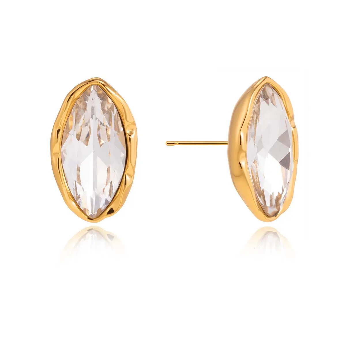 Marquise Stud Earrings Water Resistant