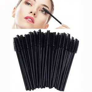 50pcs Reusable  Eyelash Brushes, Mascara Wands, Eye Lash Brush, Spoolies For Eyelash Extensions, Spoolie Eyebrow Eyeshadow Brow Makeup Supplies Kit Cleansing Glitter Applicator Tool Accessories Versatile Tools Easy Cleaning Beauty Cosmetics