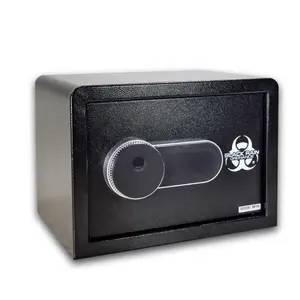 BRO Biometric Security Safe with Key & Fingerprint Access, Dual Entry Options, Key and Fingerprint Tracks, Secure Design
