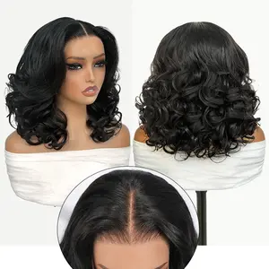 [New In] Wiggins Hair Pre-Cut 13x4 HD Lace Front Wig Ocean Wave Glueless Wig Human Hair Face Framing Curtain Bangs Wig Natural Hairline Pre-Bleached Invisible Knots #SummerVibes