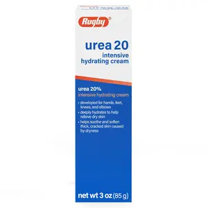 Rugby Urea 20% Intensive Hydrating Cream - Urea Cream for Feet, Hands, Knees, and Elbows - 3 Oz (1 Pack)