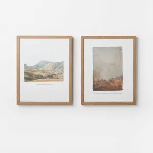 (Set of 2) 16" x 20" Glass Textbook Photo Frames - Threshold designed with