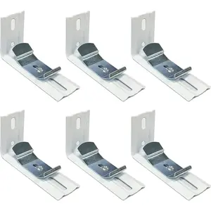 6 pcs Vertical Blind L Bracket Vertical Blind Bracket Clips 3 inch Length for Vertical Blinds with Headrail Width 1-1/2"(38mm) Bracket Clips Outside Mounting