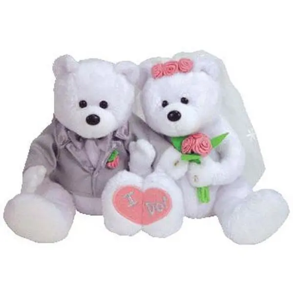 TY Beanie Babies - WE DO the Wedding Bears (set of 2) (8.5 inch) (2005) MWMTs