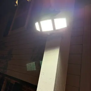 Tuffenough Solar Outdoor Lights 2500LM 210LED Security Lights,3 Heads Dimmable SpotLights with 3 Modes,IP65 Waterproof,Suitable for Yard, Garage, Porch, Pool,Garden,Barn,Patio,Valentine's Day gift