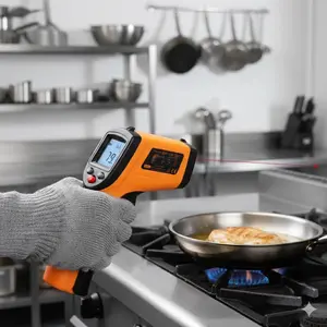 Professional Laser infrared Thermometer - High accuracy non-contact temperature tool for Engine Diagnostics, Electrical Maintenance, Cooking, Grilling, and Hvac. Fast Response, Ergonomic, Durable, Portable.