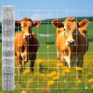Galvanized Farm Fence Roll - 4ft x 164ft Advanced Weave Fence for Long-Lasting Secure Enclosure, Heavy-Duty Animal Barrier (Tools & Hardware Hand Tool Accessory)