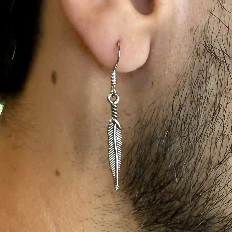 Metal Feather Earring
