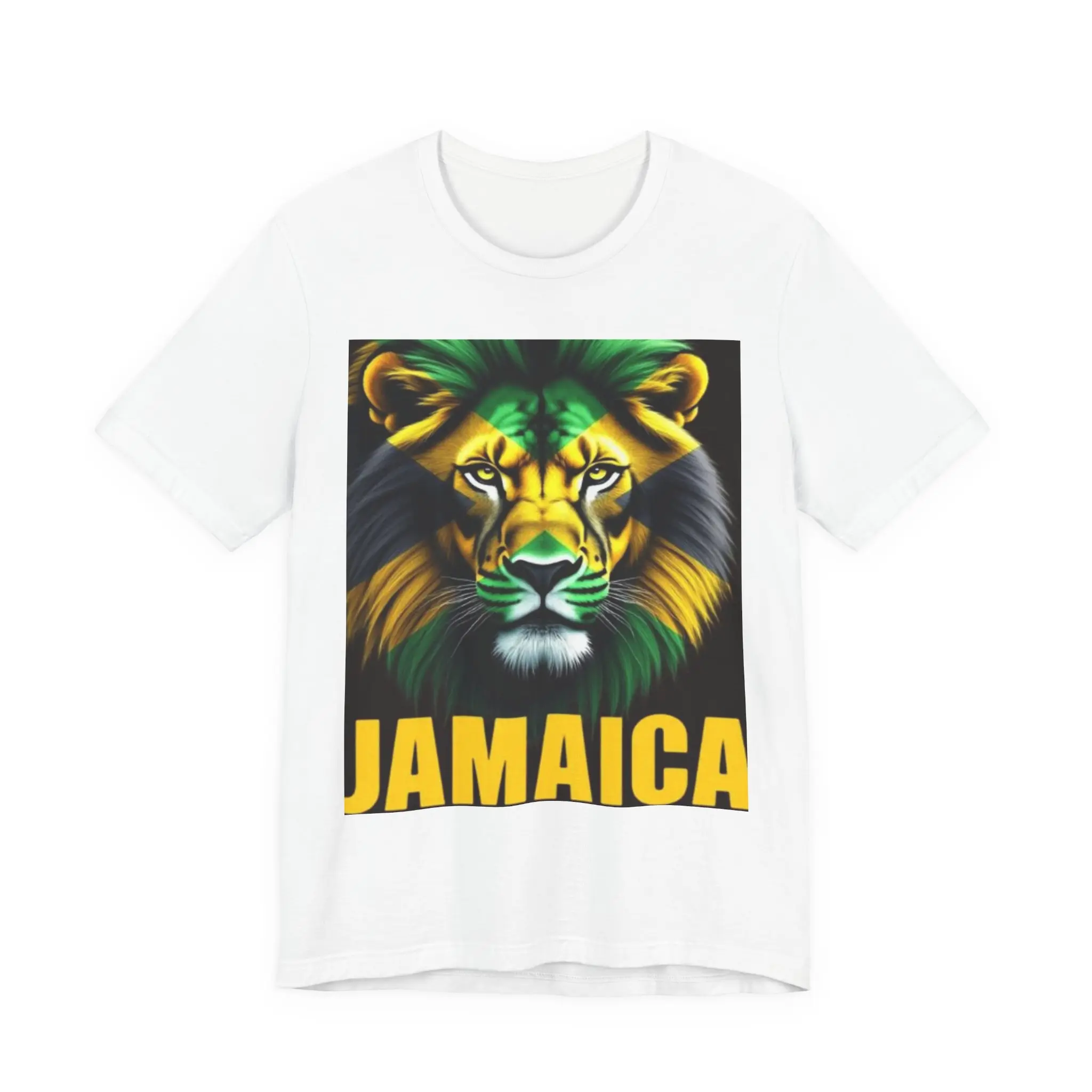 Jamaica Lion Graphic Tee | Reggae Rasta Colors T-Shirt