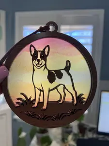 Rat Terrier Suncatcher for Sunny Window