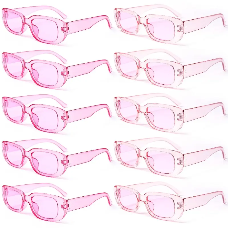 FHSY SHOP 10-Pack Pink Gradient Women's Sunglasses - UV400 Protection Bulk Set, 2000s Aesthetic, Bachelorette Parties, Barbiecore, Streetwear, Myspace-Inspired, Eyewear-Safe, Barbiecore Women's Sunglasses, Streetwear Women's Sunglasses