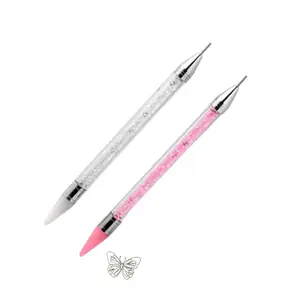 Nail Art Diamond Wax Pencil, 1 Count Dual-head Adhesive DIY Tool, Essential for Jewelry Making and Nail Care in Or, Nail Art Tools