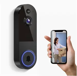 1080P Doorbell Camera Wireless, Smart Video Cam, AI Human Detection, Two Way Audio, Live View, Night Vision, Cloud Storage, Indoor Outdoor Surveillance, 2.4G/5G WiFi